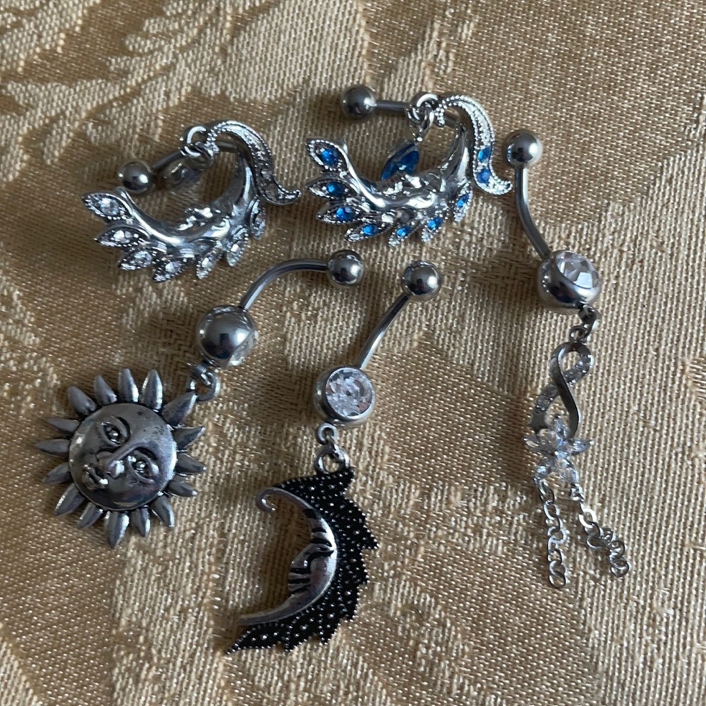 💍 5pc Celestial Goddess belly button ring